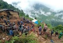 पहिरोले घर पुरिँदा दुई जनाको मृत्यु