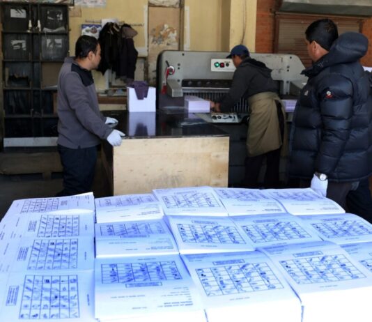 मतपत्र छपाइको काम अन्तिम चरणमा : १४ जिल्लाको मात्रै छाप्न बाँकी