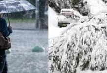 मेघगर्जनसहित हल्का वर्षा र हिमपातको सम्भावना