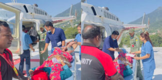 जटिल प्रसूति भएकी किशोरीको हवाई उद्धार